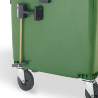 mobile waste containers 1100 L FL LIL central brake