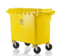 Mobile garbage bins for clinical waste 660 l