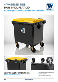 Wheelie bins 660 - 1100 L