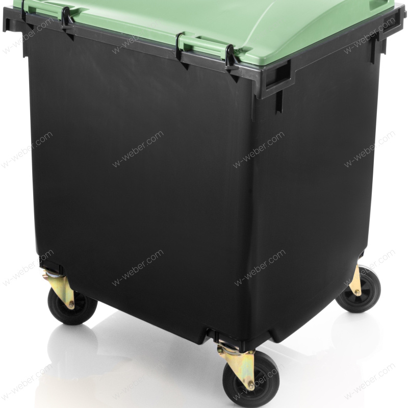Abfallbehälter 1100 L FD Rückseite / Griffe