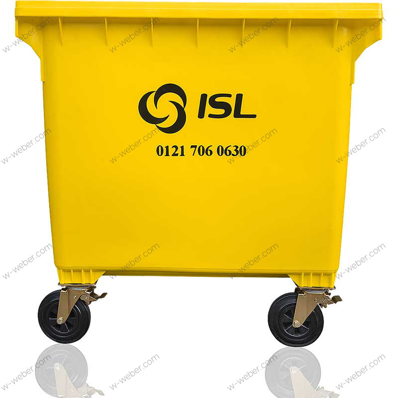 Abfallbehälter 1100 L RD DD Kennzeichnung mittels Heißprägung