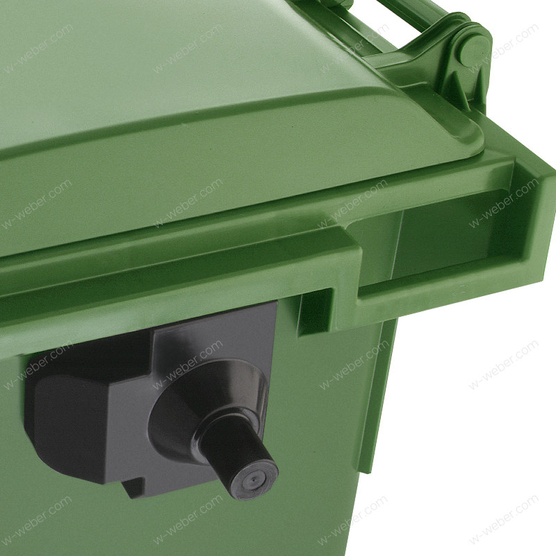 Müllbehälter 660 L Seitliche DIN-Aufnahmezapfen