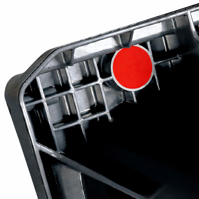 Chip-nest RFID transponder an 2-Rad Mülltonne — Weber