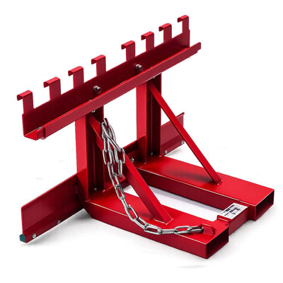 Gabelstapler transport aid for stacked Mülltonnen — Weber