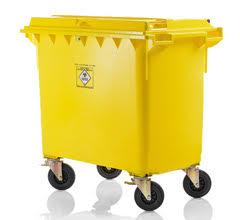 Klinikmüllbehälter 1100 L Gelb UN 3291
