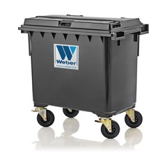 Müllbehälter 660 L 4-Rad Weber