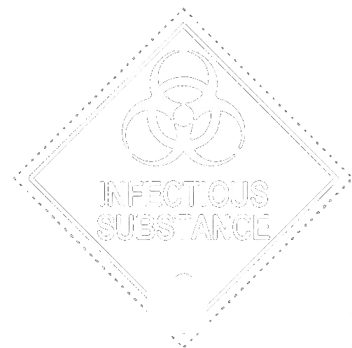 UN 3291 Clinical Waste certified label – ADR/RID biohazard dangerous goods transport