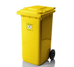Clinical waste container 240 litre yellow – Weber