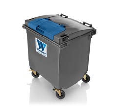 Wheelie bin 1100 l, flat lid LiL