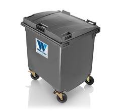 Wheelie bin 1100 l, flat lid