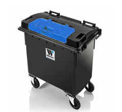 Wheelie bin MGB 660 litre Lid-in-Lid