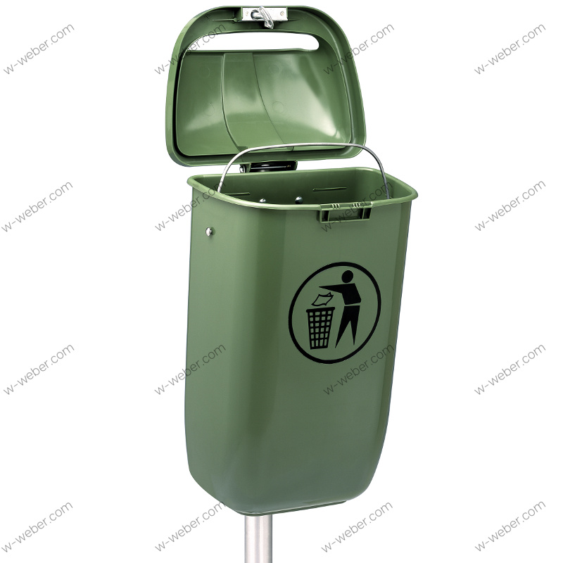 Litter bins 50 litre open lid images-pictures