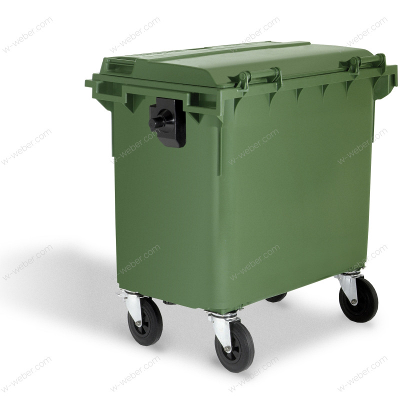 Mobile garbage bins 660 l side view images-pictures