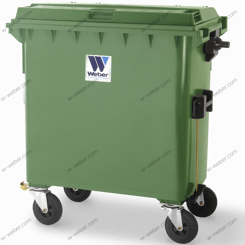 Mobile garbage bins 770 l central brake images-pictures