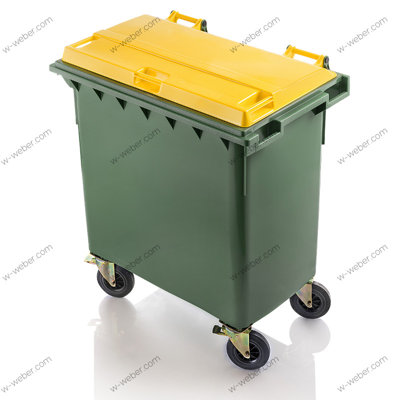 Mobile garbage bins 770 l side view images-pictures