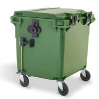 mobile waste containers 1100 L FL C central brake