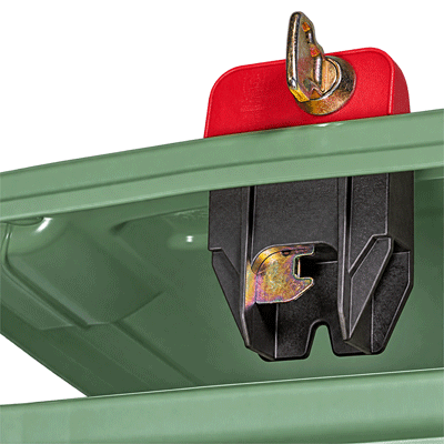 Gravity lock – upper lid part with key and lower lid part — Weber