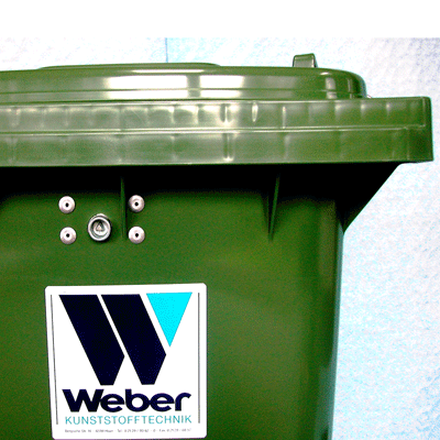 Triangular lock – 2-wheel wheelie bins — Weber