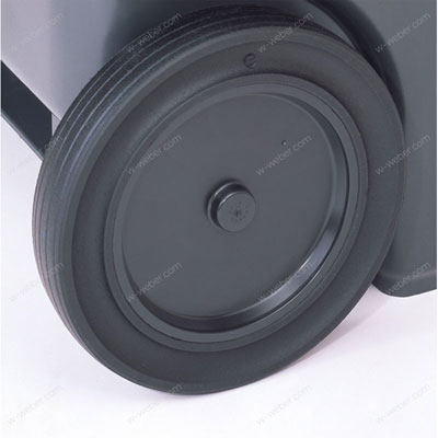 250 mm and 300 mm diameter wheels on recycling wheelie bin — Weber