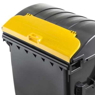 Waste container MGB 1100 L round lid, lid-in-lid — Weber