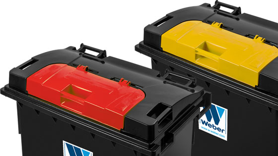 Weber 660 L und 770 L Mülltonnen mit Deckel-im-Deckel-Funktion